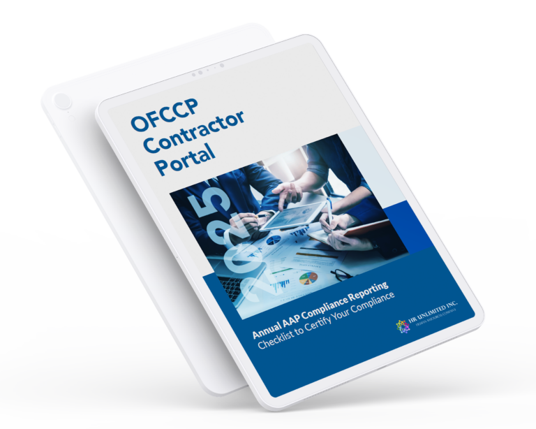 OFCCP contractor portal checklist on ipad